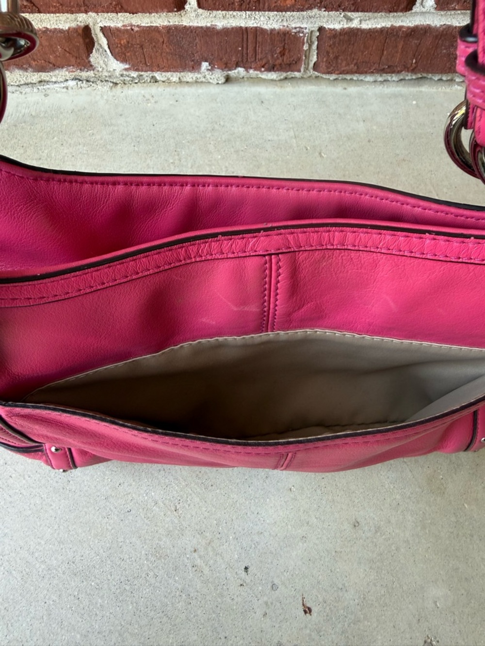 Coach Pink Leather Shoulder Bag - Picture 13 of 16